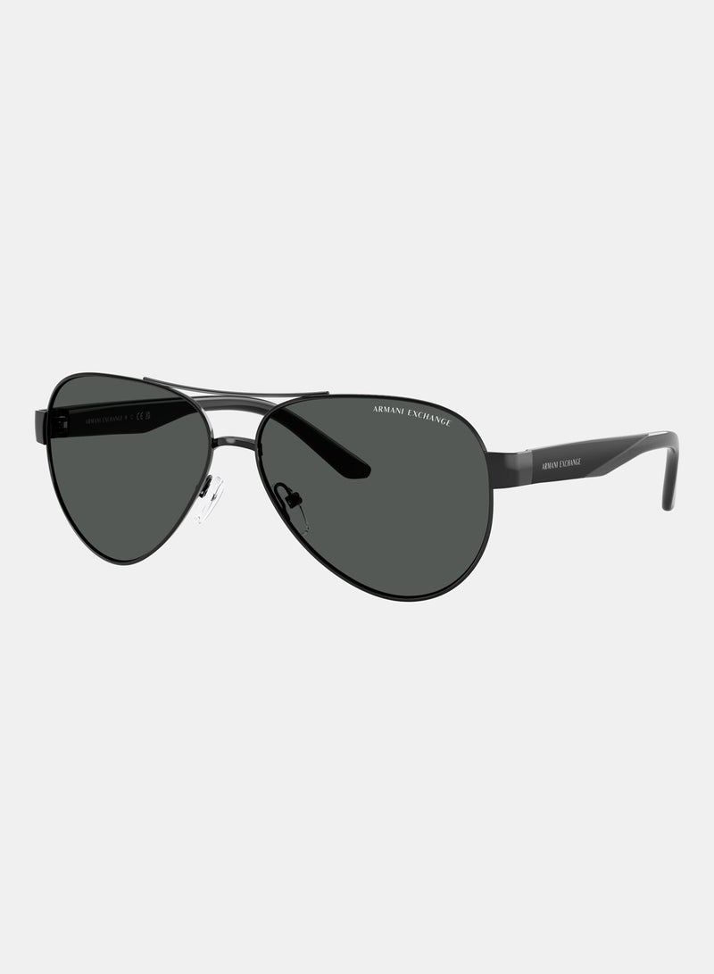 Armani Exchange Full Rimmed Pilot Sunglasses 0AX2034S 59 600087 - Image 2